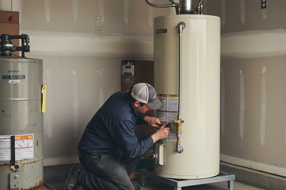 Water heater and shutoff valve replacement in Maumee